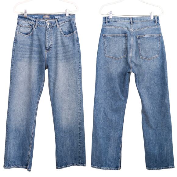 DL1961 Emilie Straight Leg Ultra High Rise Jeans Blue Oasis Women's 30 Capsule - Picture 2 of 9